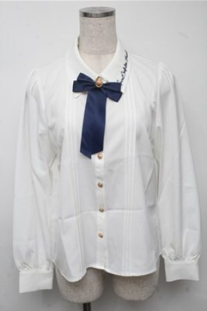 画像: Amavel / Secret Schoolシャツカラーブラウス  白 S-25-07-14-028-CA-BL-HR-ZS