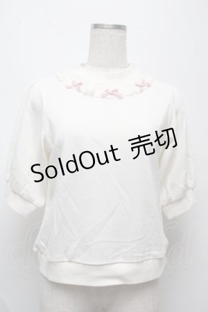 画像: Ank Rouge / リボンｘレースプルオーバー  オフ S-25-07-16-001-CA-TO-HR-ZS