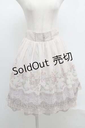 画像: axes femme / 転写風花柄スカート  ピンク S-25-07-16-049-AX-SK-HR-ZS