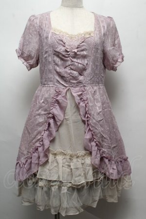 画像: axes femme / シフォンフリルワンピース  ラベンダー S-25-07-16-020-AX-BL-HR-ZS