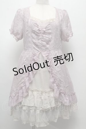 画像: axes femme / シフォンフリルワンピース  ラベンダー S-25-07-16-020-AX-BL-HR-ZI