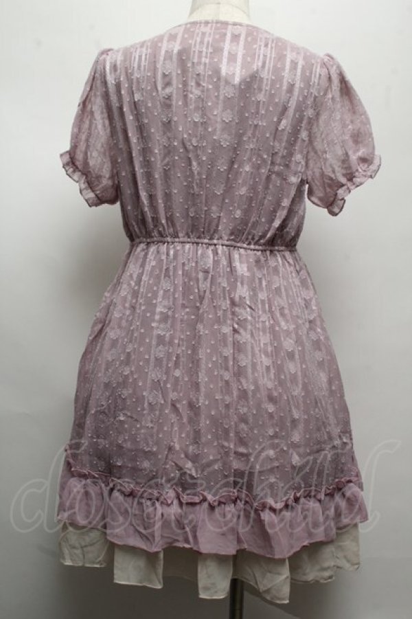 画像2: axes femme / シフォンフリルワンピース  ラベンダー S-25-07-16-020-AX-BL-HR-ZS (2)