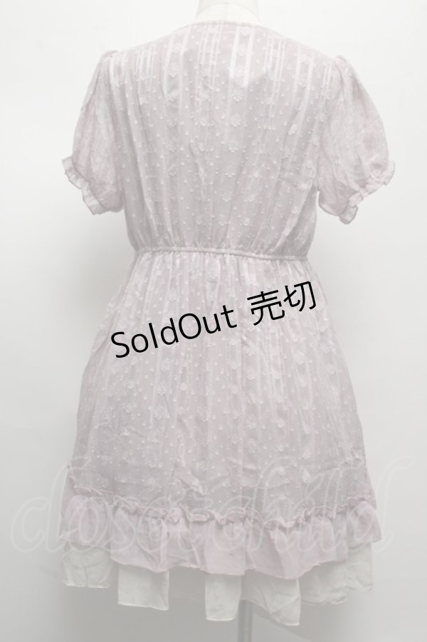 画像2: axes femme / シフォンフリルワンピース  ラベンダー S-25-07-16-020-AX-BL-HR-ZI (2)