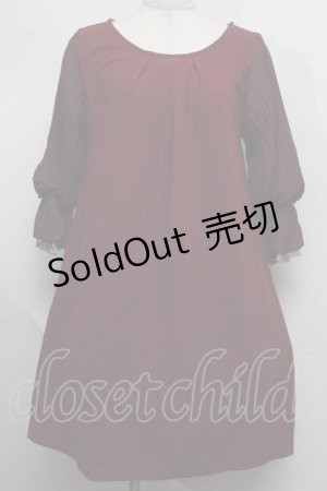 画像: axes femme / バックシャンチュニック  ワイン S-25-07-16-030-AX-BL-HR-ZI