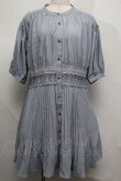 画像1: axes femme / ウエストレースプリーツシャツ  サックス S-25-07-16-037-AX-BL-HR-ZS (1)