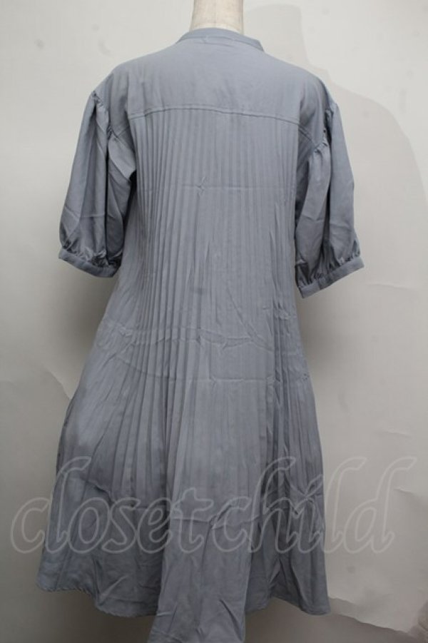 画像2: axes femme / ウエストレースプリーツシャツ  サックス S-25-07-16-037-AX-BL-HR-ZS (2)
