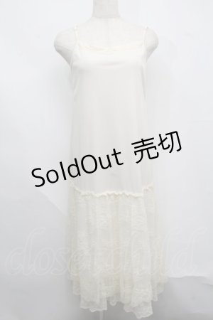 画像: axes femme / レース使いペチワンピース  キナリ S-25-07-17-045-AX-OP-HR-ZS