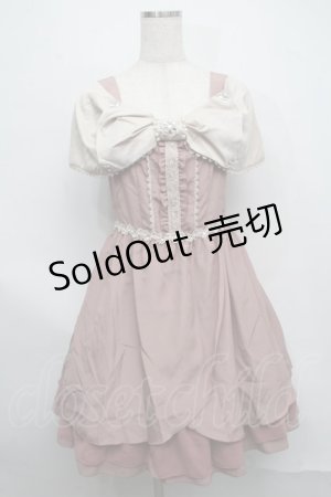 画像: axes femme / ビッグリボンデザインワンピース  ピンク S-25-07-17-046-AX-OP-HR-ZS