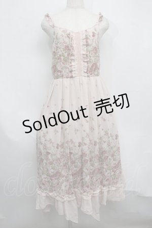 画像: axes femme / 薔薇柄マキシワンピース  ピンク S-25-07-17-051-AX-OP-HR-ZI