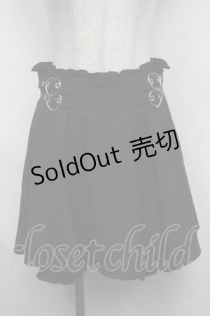 画像: MA*RS / ハートバックルキュロット  黒 S-25-07-17-060-EL-PA-HR-ZS