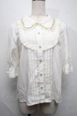 画像1: axes femme POETIQUE / 薔薇モチーフ付ブラウス  オフ S-25-07-17-006-AX-BL-HR-ZS (1)