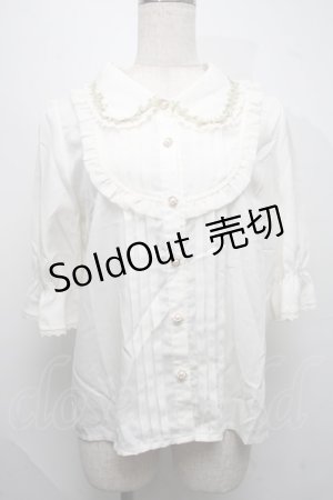 画像: axes femme POETIQUE / 薔薇モチーフ付ブラウス  オフ S-25-07-17-006-AX-BL-HR-ZI
