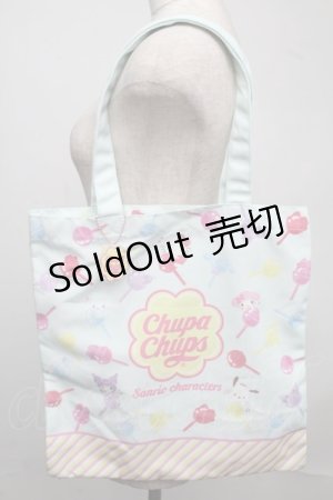 画像: サンリオ / チュッパチャップスコラボトートバッグ  サックス S-25-07-18-006-EL-TS-HR-ZS