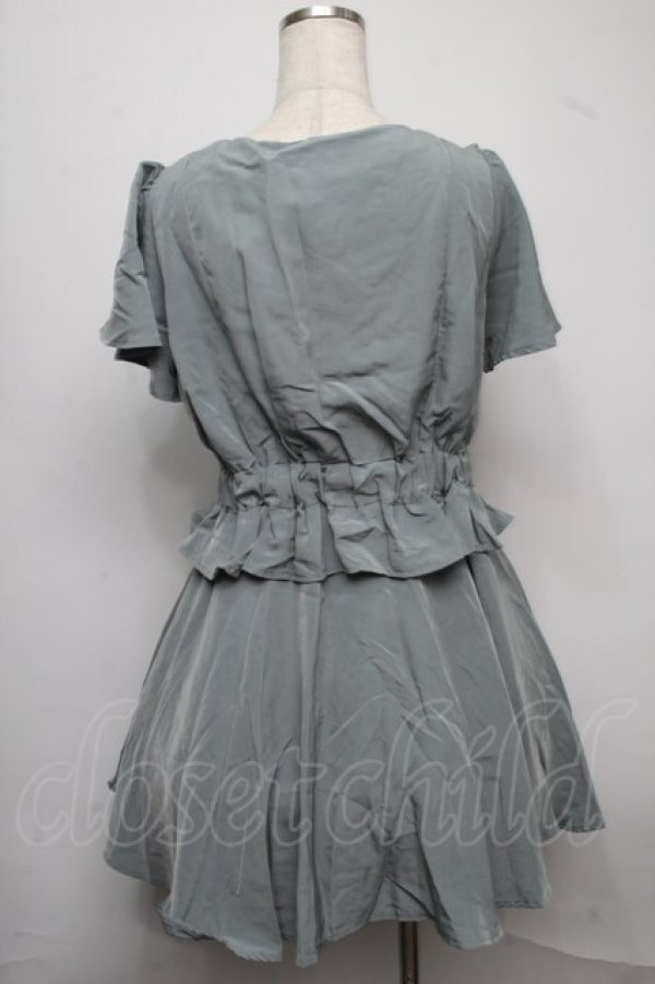 画像2: axes femme / 重ね着風カットソーワンピース  グリーン S-25-07-18-044-AX-OP-HR-ZT398 (2)