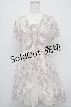 画像: axes femme / 花柄フリルワンピース  ピンク S-25-07-18-048-AX-OP-HR-ZI