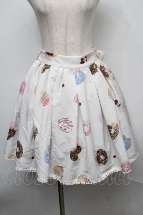 画像1: Ank Rouge / スウィートドーナツ柄スカート  オフ S-25-07-18-052-CA-SK-AS-ZT483 (1)