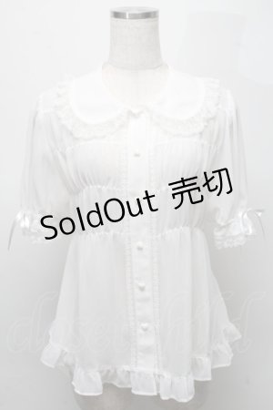 画像: BABY,THE STARS SHINE BRIGHT / 袖取り外しシフォンベビードールブラウス  白 S-25-07-18-015-BA-BL-HR-ZS