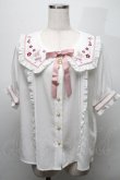 画像1: Amavel / 衿刺繍チャイナブラウス  オフｘピンク S-25-07-18-017-CA-BL-AS-ZS (1)