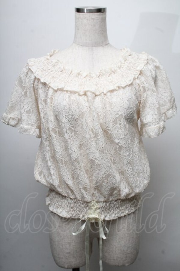 画像1: axes femme / 総レースクロプトトップス  オフ S-25-07-18-023-AX-TO-HR-ZS (1)