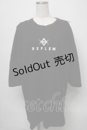 画像: REFLEM / ショルダーリングカットソー  黒 S-25-07-18-032-PU-TO-AS-ZS