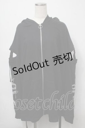 画像: REFLEM / カッティングショルダーパーカー  黒 S-25-07-18-033-PU-TO-AS-ZS