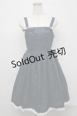 画像: axes femme kawaii / おさんぽテリア柄ジャンスカ  グリーン S-25-07-20-044-AX-OP-AS-ZS