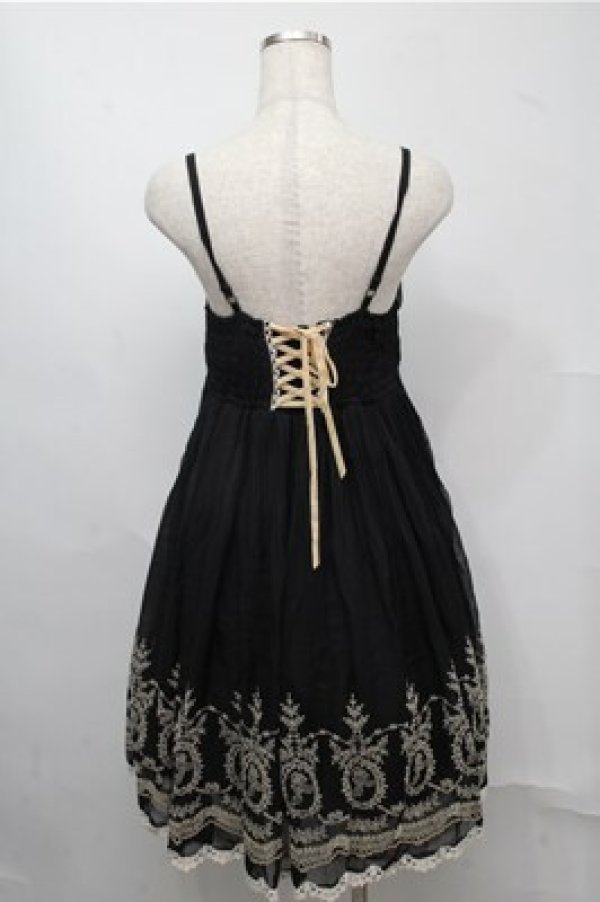 画像2: axes femme / フロッキーキャミチュニック  黒 S-25-07-20-051-AX-BL-HR-ZI (2)