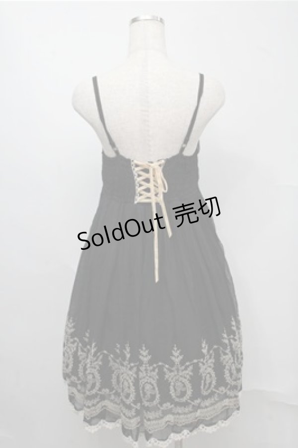 画像2: axes femme / フロッキーキャミチュニック  黒 S-25-07-20-051-AX-BL-HR-ZI (2)