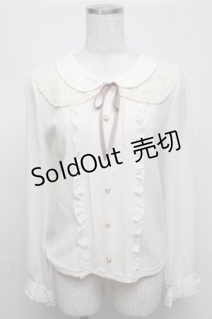 画像: axes femme POETIQUE / レースカラーブラウスプルオーバー  オフ S-25-07-20-013-AX-TO-HR-ZI
