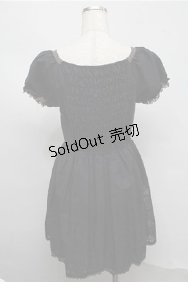画像2: axes femme / パネルオパールPT姫チュニ  黒 S-25-07-20-021-AX-OP-HR-ZI (2)