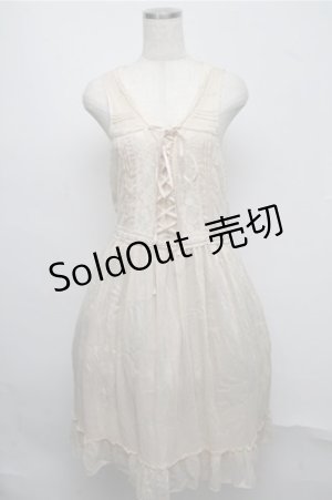 画像: axes femme / Iラインレースアップワンピース  キナリ S-25-07-20-023-AX-OP-HR-ZI