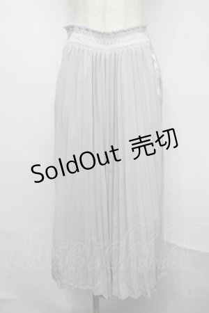 画像: axes femme / 編み上げプリーツスカウチョ  ラベンダー S-25-07-21-055-AX-PA-AS-ZS