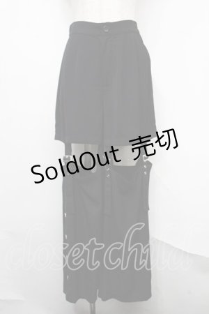 画像: Jamie エーエヌケー / ストリートパンツ  黒 S-25-07-21-058-LO-PA-HR-ZS