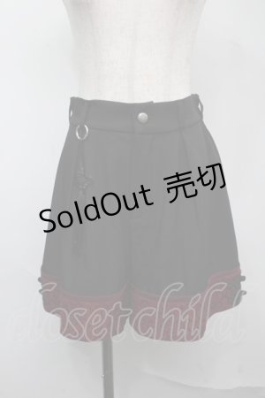 画像: axes femme POETIQUE / チャイナ釦ショートパンツ  黒 S-25-07-21-059-AX-PA-AS-ZS