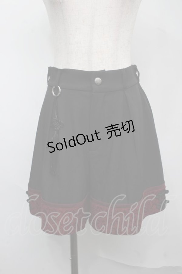 画像1: axes femme POETIQUE / チャイナ釦ショートパンツ  黒 S-25-07-21-059-AX-PA-AS-ZS (1)