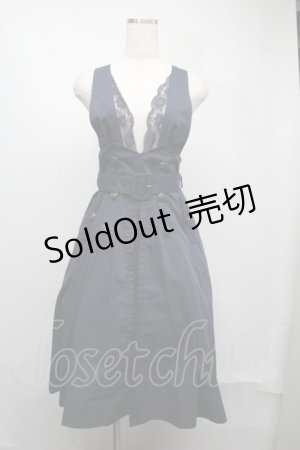 画像: axes femme POETIQUE / トレンチデザインジャンスカ  紺 S-25-07-21-012-AX-SK-HR-ZS