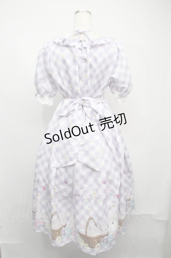 画像2: axes femme kawaii / イースター柄ワンピース  ラベンダー S-25-07-21-031-AX-OP-AS-ZS (2)
