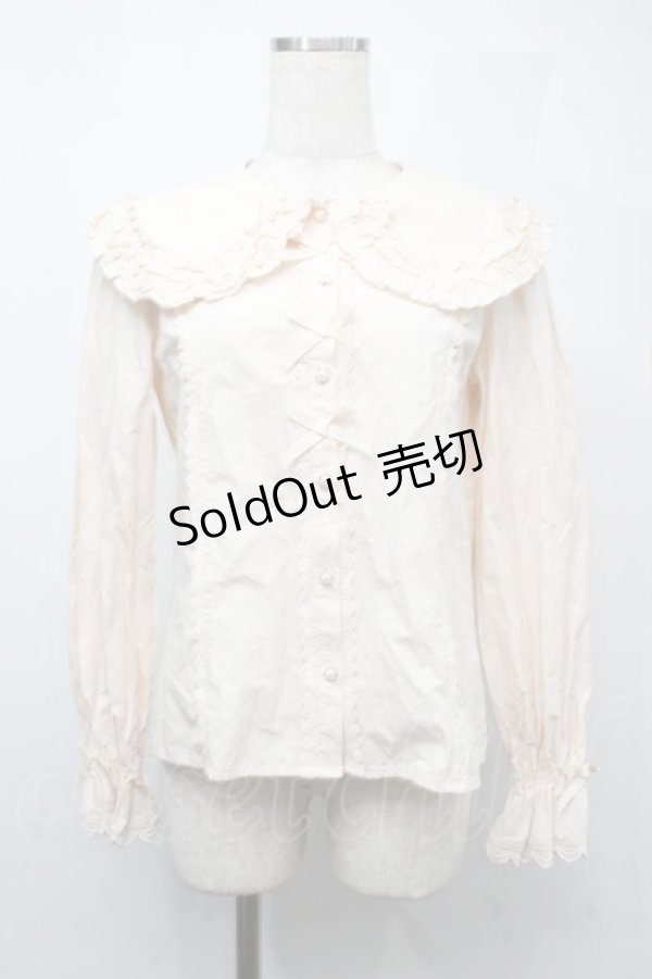 画像1: axes femme kawaii / 丸襟コットンブラウス  オフ S-25-07-21-003-AX-BL-AS-ZI (1)