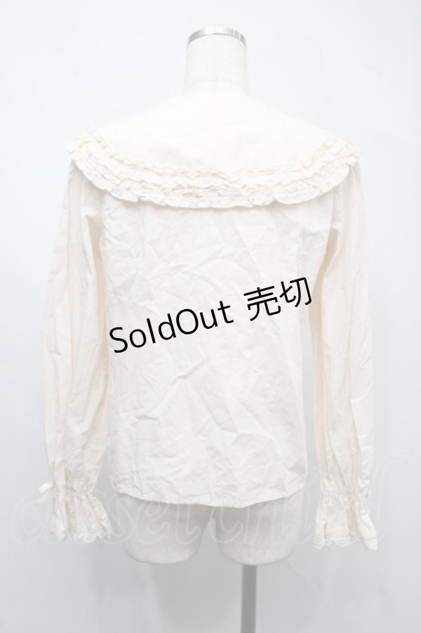 画像2: axes femme kawaii / 丸襟コットンブラウス  オフ S-25-07-21-003-AX-BL-AS-ZI (2)