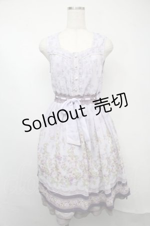 画像: axes femme / カラーローズパネル柄ワンピース  ラベンダー S-25-07-21-045-AX-OP-HR-ZS