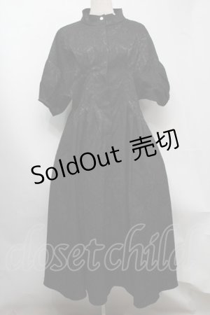画像: jouetie / スタンドカラーワンピース  黒 S-25-07-22-045-EL-CO-AS-ZS