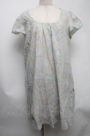 画像: franche lippee black / リスと小花ワンピース  グレー S-25-07-22-047-LO-OP-AS-ZS