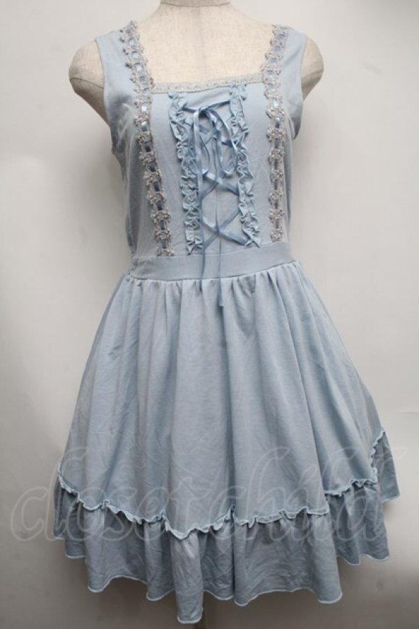 haru様 ワンピース Sサックス Stripe Ribbonセーラーワンピース サックス×ホワイト／select