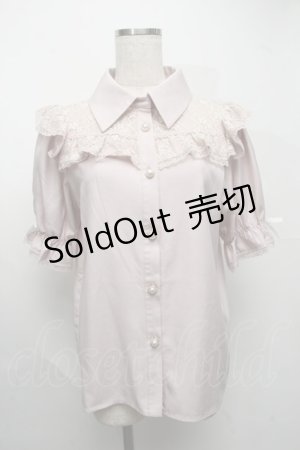 画像: Rojita / レース切替ブラウス  ピンク S-25-07-22-013-LO-BL-AS-ZS