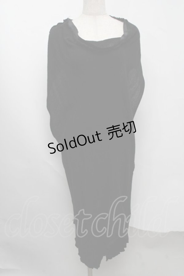 画像1: alice auaa / ドレープネックコットンカットソー 1 黒 S-25-07-22-020-AA-TO-AS-ZS (1)