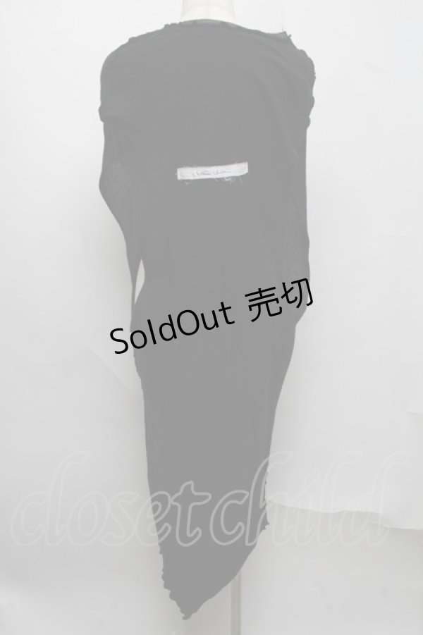 画像2: alice auaa / ドレープネックコットンカットソー 1 黒 S-25-07-22-020-AA-TO-AS-ZS (2)