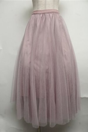 画像: axes femme / ロングチュールスカート  ピンク S-25-07-26-053-AX-SK-AS-ZS