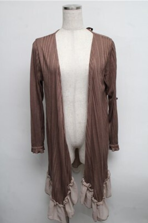 画像1: axes femme / バックシャントッパーカーデ  ブラウン S-25-07-26-031-AX-TO-HR-ZI (1)