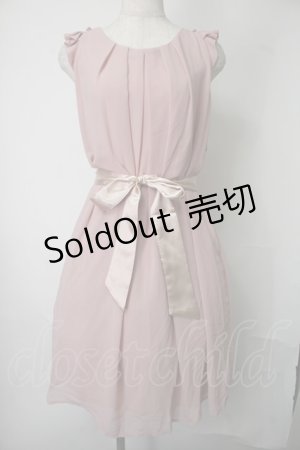 画像: axes femme / シフォンノースリーブワンピース  ピンク S-25-07-28-051-AX-OP-HR-ZI