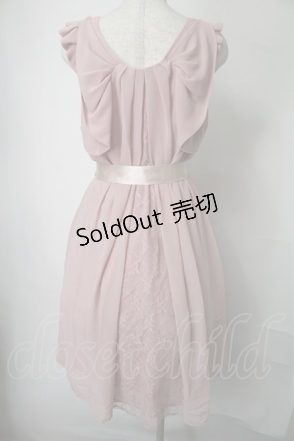 画像2: axes femme / シフォンノースリーブワンピース  ピンク S-25-07-28-051-AX-OP-HR-ZI (2)